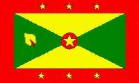 Myristica fragrans: Grenadas Staatsflagge