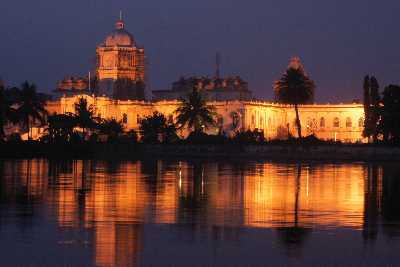 Reflection of the Ujjayanta Mahal Palace in Lakshmi Narayan Sagar lake, Agartala, Tripura (North East India)