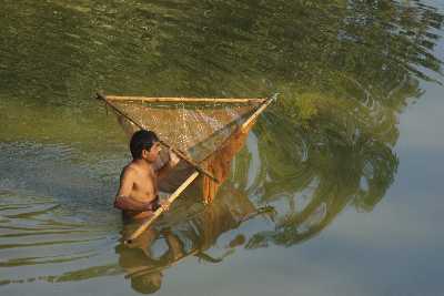 Local fisherman, Melagarh, near Agartala, Tripura (North East India)