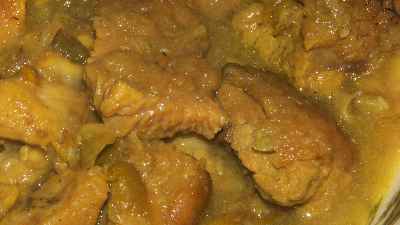 Bangladeshi/Marma Food: Lizard (probably monitor lizard) curry-like stew