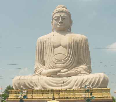 Japanese 80 feet Buddha statue in Bodhgaya, Bihar (Northern India)