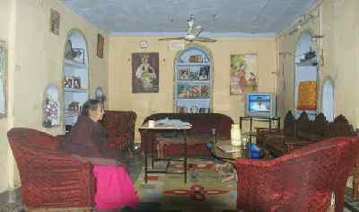 Livingroom in R.N. Havelis Guest House, Bundi, Rajasthan (India)