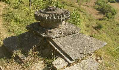 Hindu stone temple built into a slope, at Ajaimerkot (Ajaymerukot) near Dadeldhura, Western Nepal
