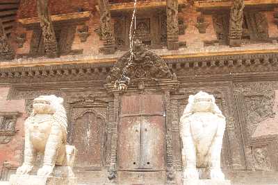Gates of Indreshwar Mandir Hindu Temple at Panauti, Kathmandu Valley, Nepal