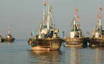 Fisherboats in Bet (Dwarka,Gujarat,India) 