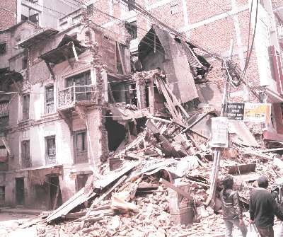 Nepal Earthquake 2015: Destroyed House in Yatkha, Kathmandu 