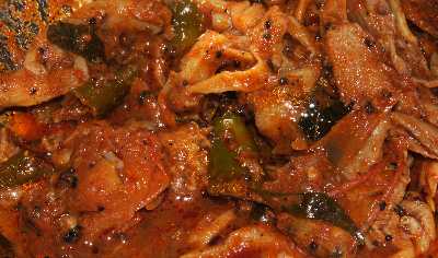 Sri Lankan Food: Spicy fried mushrooms 