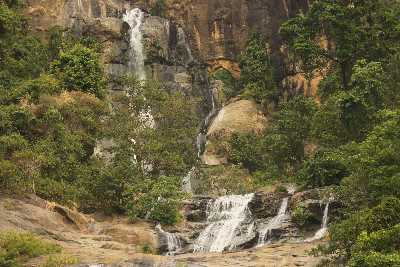 Ella Ravana Falls waterfall near Aella, Hill Country, Sri Lanka