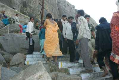 Steps leading up to Girnar Hill, near Junagadh, Gujarat (India)