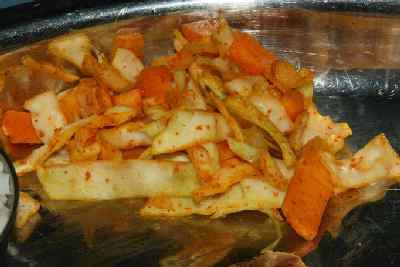 Indian / Gujarati Food: Raw marinated cabbage