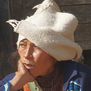 Sherpa tribal woman, Hile, Nepal