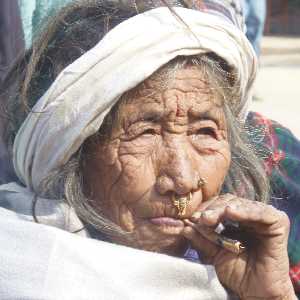 Limbu tribal woman, Hile, Nepal