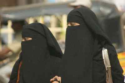 Local women with Niqab in Hyderabad, Telangana formerly Andhra Pradesh (India)