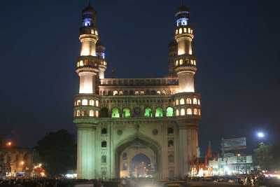 Charminar in the Old City of Hyderabad, Telangana formerly Andhra Pradesh (India)
