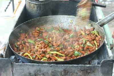 Indian food: Mutton fry in Hyderabad