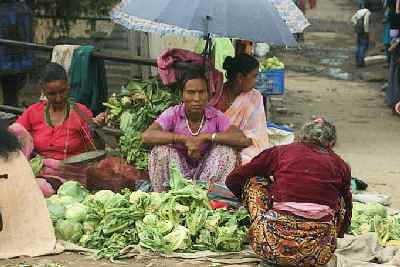 Vegetable market in Ilam, Nepal