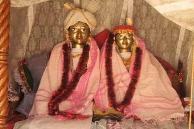 Royal divine couple at Ibudhou Pakhangbagi Shanglen Meitei Hindu temple in Imphal, Manipur (Northeast India)