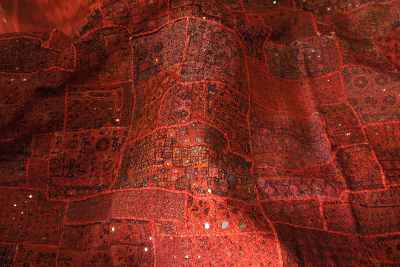 Rajasthani desert carpet (patchwork), purchased in Jaisalmer, Rajasthan (India)