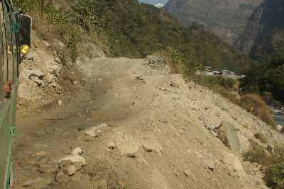 Jomsom Highway connecting Beni to Jomsom (Nepal)