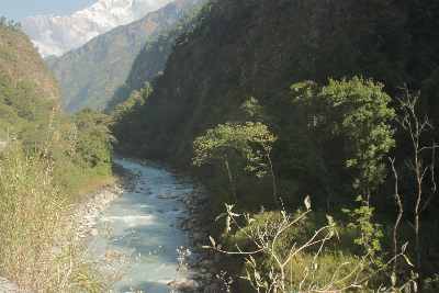 Kali Gandaki Valley in Myagdi District between Beni and Jomsom (Nepal)