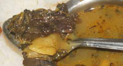 Nepali/Thakali Food: Boiled yak meat 