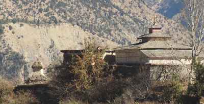 Neglected buddhist temple in Kobang, Mustang, Nepal
