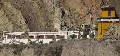 Gallery of prayer mills in Kagbeni, near Jomsom (Mustang, Nepal)