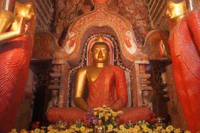 Buddha Statue in Lankatilaka Viharaya, near Kandy, Sri Lanka