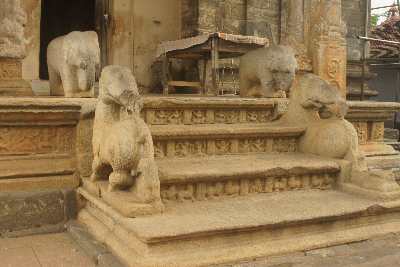 Entrance to Gadaladeniya Devale Temple, near Kandy, Sri Lanka