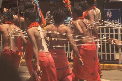 Esala/Dalada Perahera in Kandy, Sri Lanka, Kataragama Dancers during Daval Day Perahera