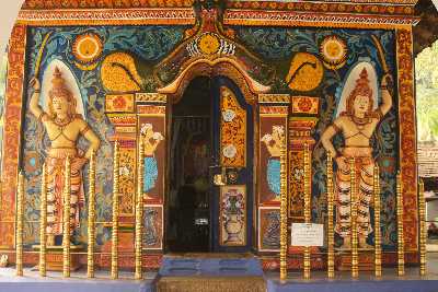 Entrance to Vishnu Devale in Kandy (Maha-Nuwara), Sri Lanka