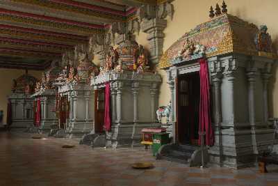 Shrines in Selva Vinayagar Kovil temple in Kandy (Maha-Nuwara), Sri Lanka