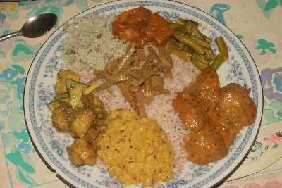 Sri Lankan Fod: A Plate of Singhalese Curries at Pink House, Kandy, Sri Lanka