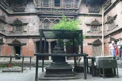 Kumari Ghar (residence of Kumari Devi) near Durbar Square in Kathmandu (Nepal)