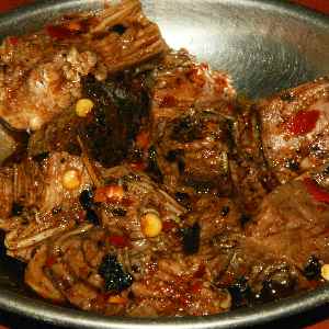 Newari/Nepali food: Choila (choyela), cold fried buffalo