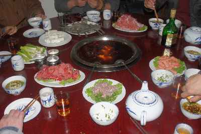 Chinese food: Huoguo, fire-pot (Chinese Fondue, steamboat)