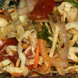 Chinese Food: Suan La Za-cai, sweet and spicy cabbage salad