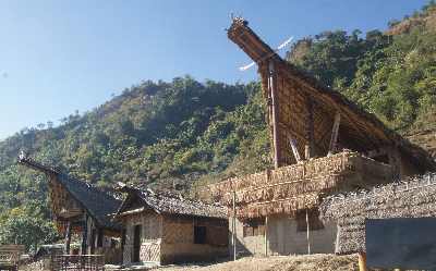 Kisama Naga Tourist Village, near Kohima, Nagaland, North-Eastern India