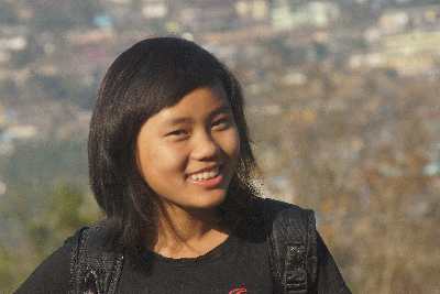 Smiling Naga girl in Kohima, Nagaland, North-East India