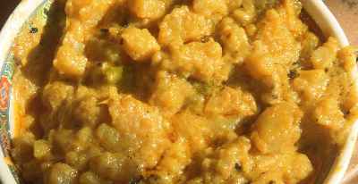 Indian / Bengali Food: Aloo Posto (potatoes in a poppy gravy)