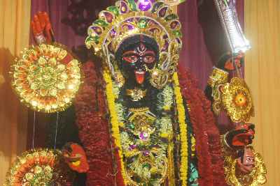 Idol of Hindu Goddess Kali in Kolkata (Calcutta), West Bengal, India
