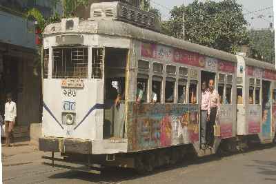 Streetcar (Tram) in Kolkata (Calcutta), West Bengal, India
