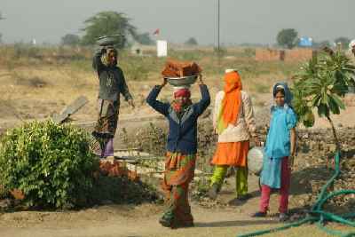 Hard working women in India