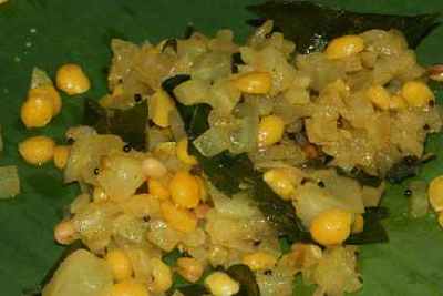 Indian / Tamil food: Dal, Dry curry fom split peas