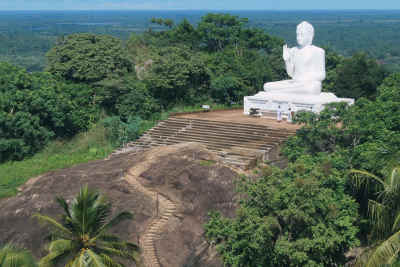 Buddha statue on top of Mihintale mountain, Cultural Triangle, Sri Lanka