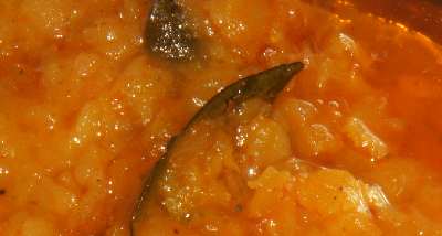 Sri Lankan Food: Dal (parippu curry) from yellow split peas