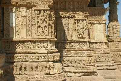 Outside stne carvin of Modhera Sun Temple, Gujarat (India)