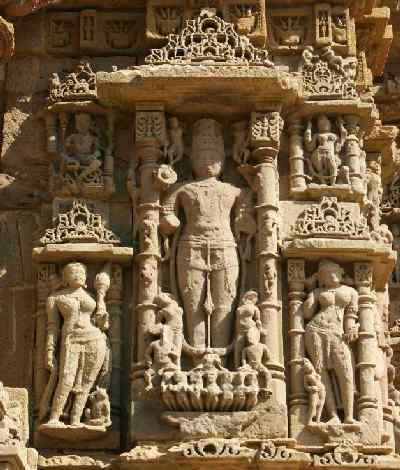 Surya statue at Modhera Sun Temple, Gujarat (India)
