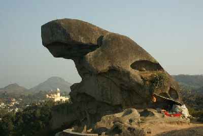 Toad Rock overlooking Nakki Lake, Mount Abu (Abu Parvat), Rajasthan (India)