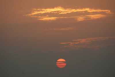 Cloudy and dusty sunset at Honeymoon Spot, Mount Abu (Abu Parvat), Rajasthan (India)